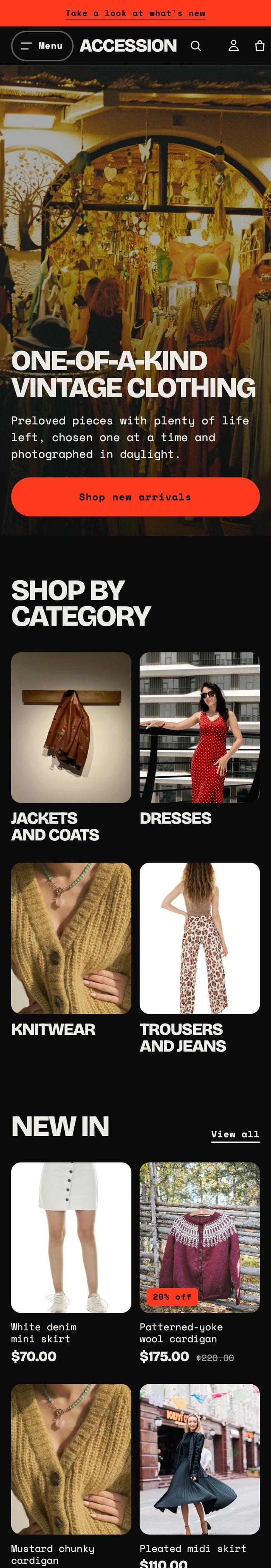 Accession theme on a phone, Accession style